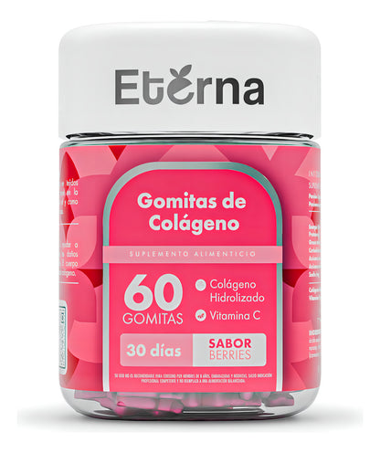 Gomitas Eterna De Colágeno Hidrolizado + Vitamina C Sabor Berries