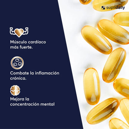 Omega 3 800 Epa 400 Dha 180 Cap Alta Pureza Sin Sabor
