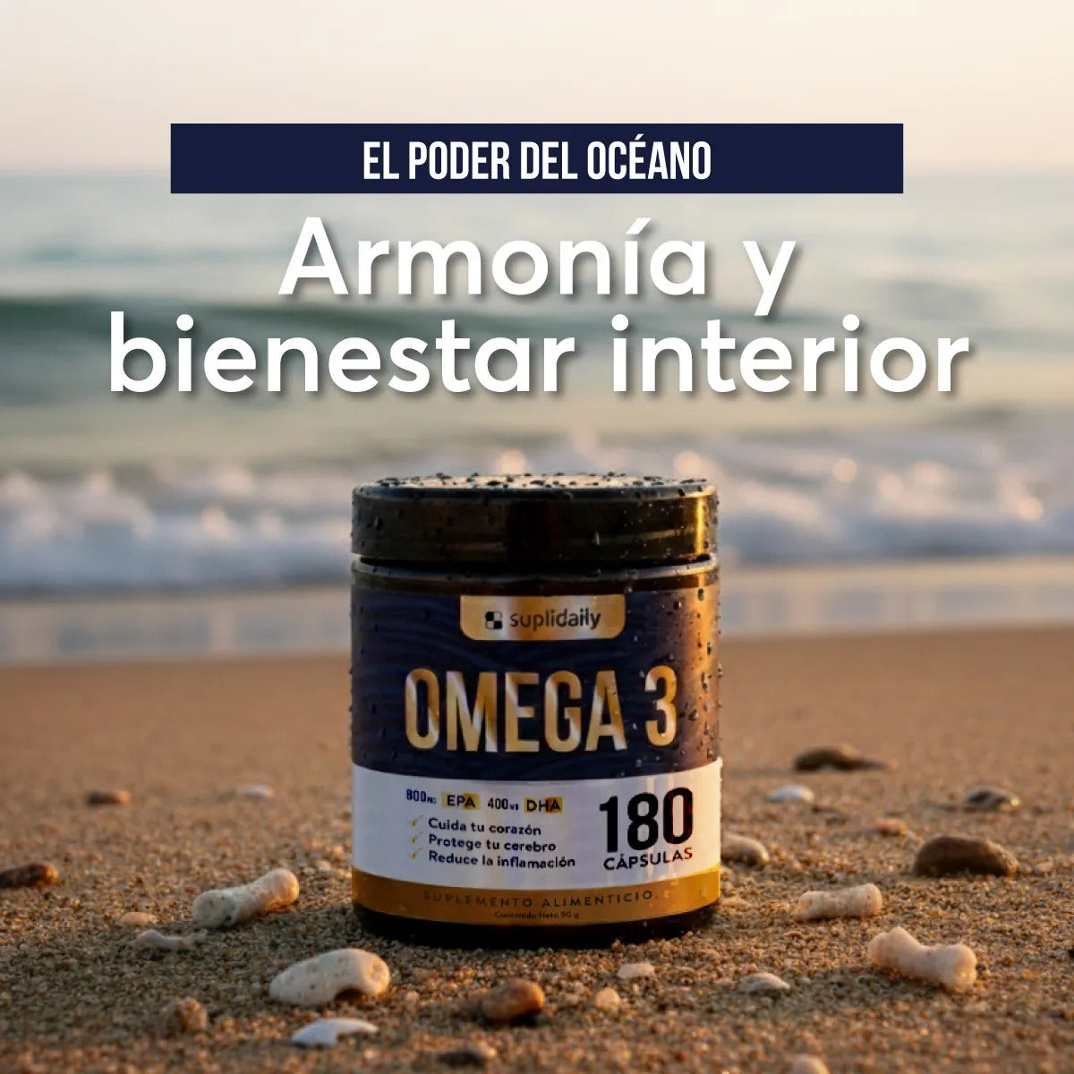 Omega 3 800 Epa 400 Dha 180 Cap Alta Pureza Sin Sabor